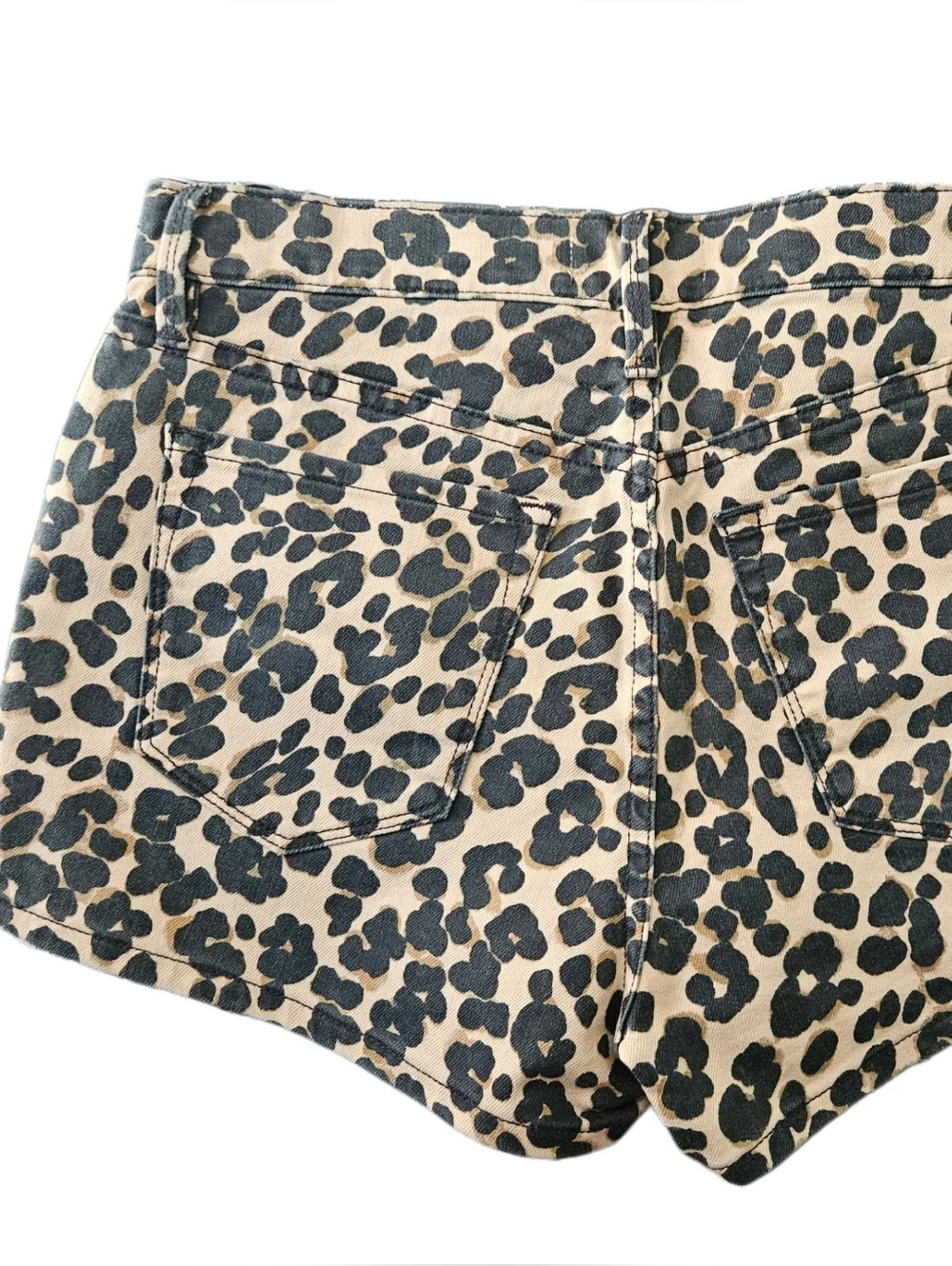 🐆 NWT Juicy Couture Black Label Leopard Print Denim Shorts - Sz 27